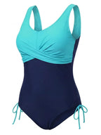 Women’s Plus Size Twist Front One-Piece Swimsuit
