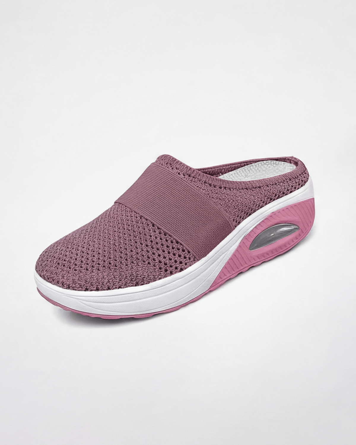 Women’s Slip-On Knit Mule Sneakers- Stretch Strap