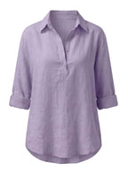 Women’s Relaxed Collared Button Detail Shirt