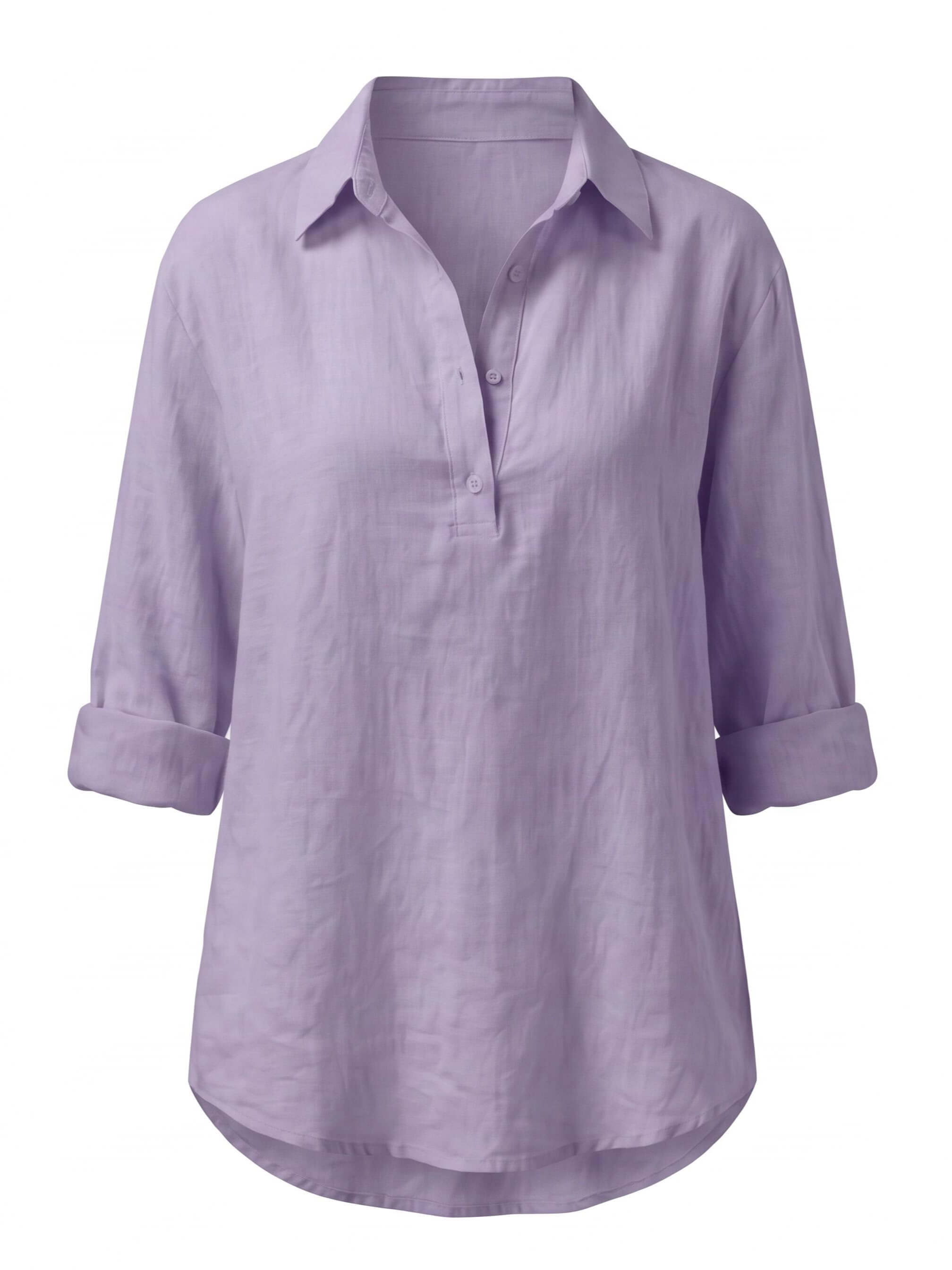 Women’s Relaxed Collared Button Detail Shirt