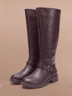 Women’s Knee-High Buckle Strap Boots