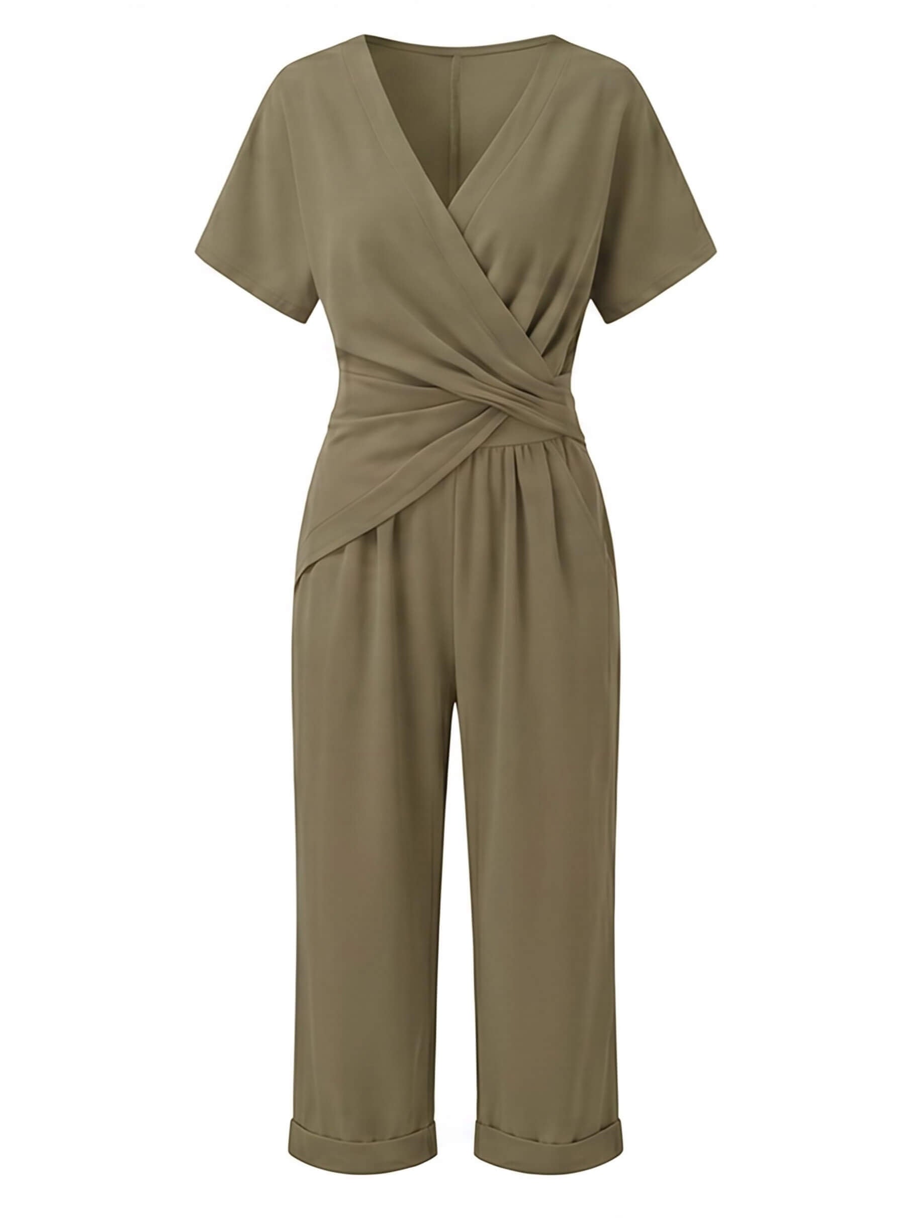 Women’s Wrap Front Cuffed Jumpsuit
