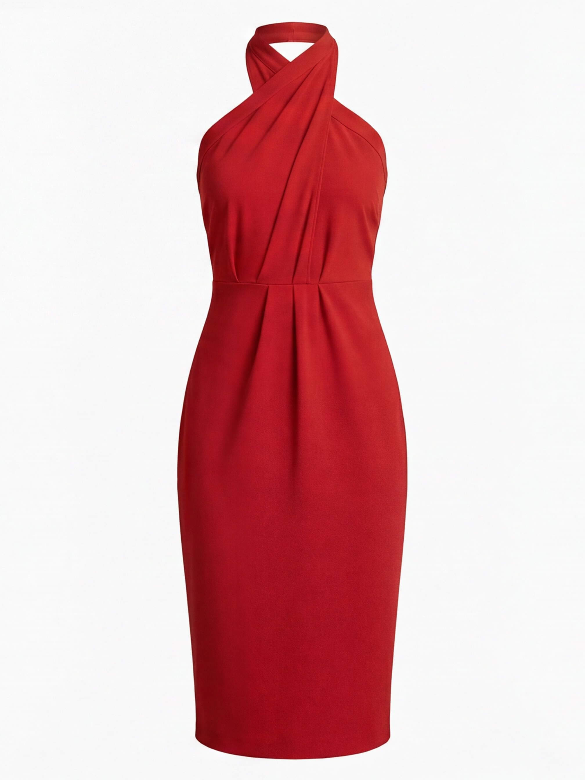 Women’s Halter Mini Dress – Draped Elegance