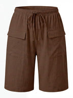 Women’s Drawstring Cargo Bermuda Shorts