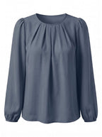 Women’s Top – Pleated Puff Sleeve Blouse