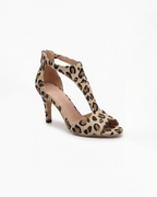 Women’s Block Heel Pumps- Cutout Peep-Toe