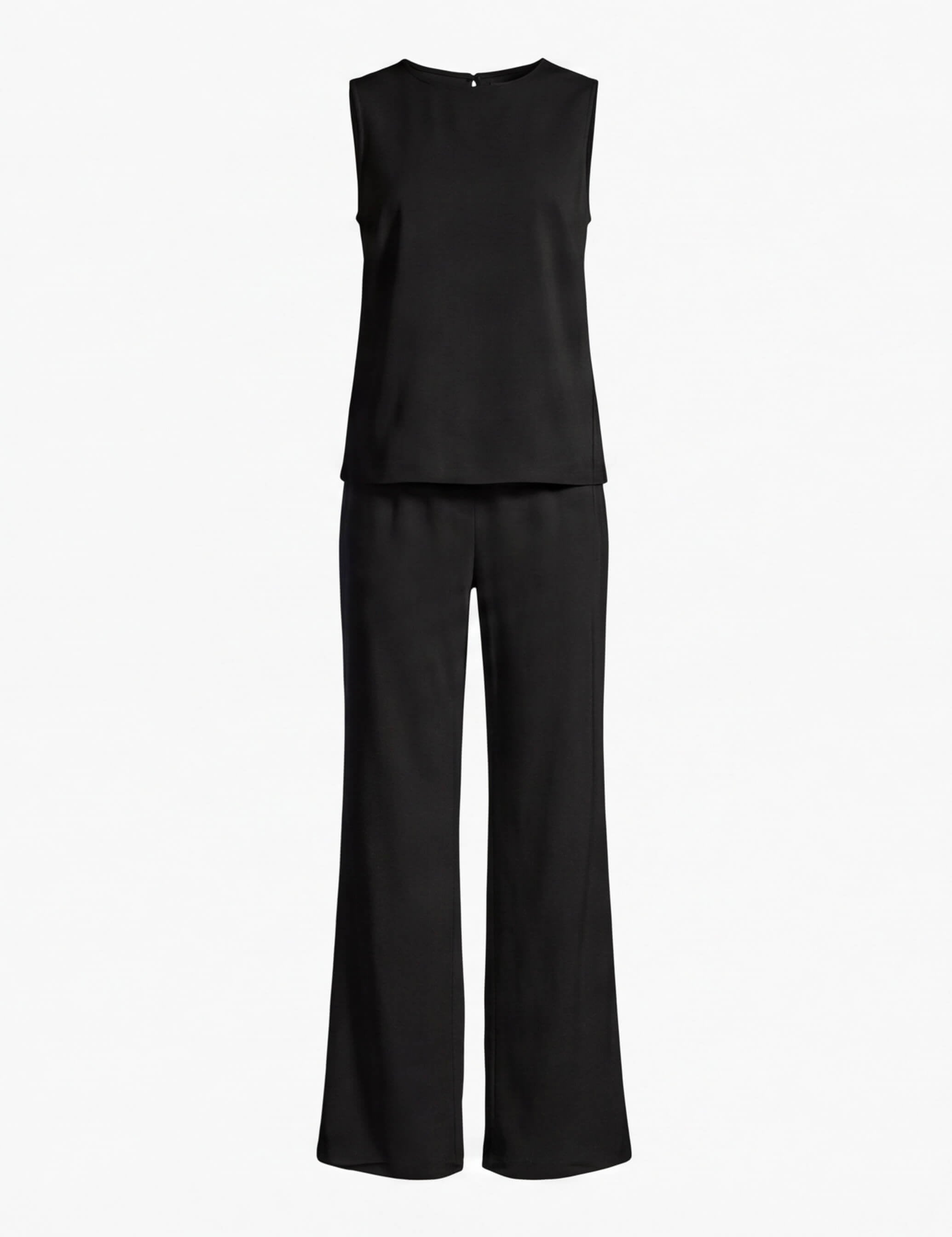Women’s Jumpsuit – Sleeveless Wide-Leg Elegant One-Piece