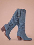 Women’s Fringe Mid-Calf Western Boots