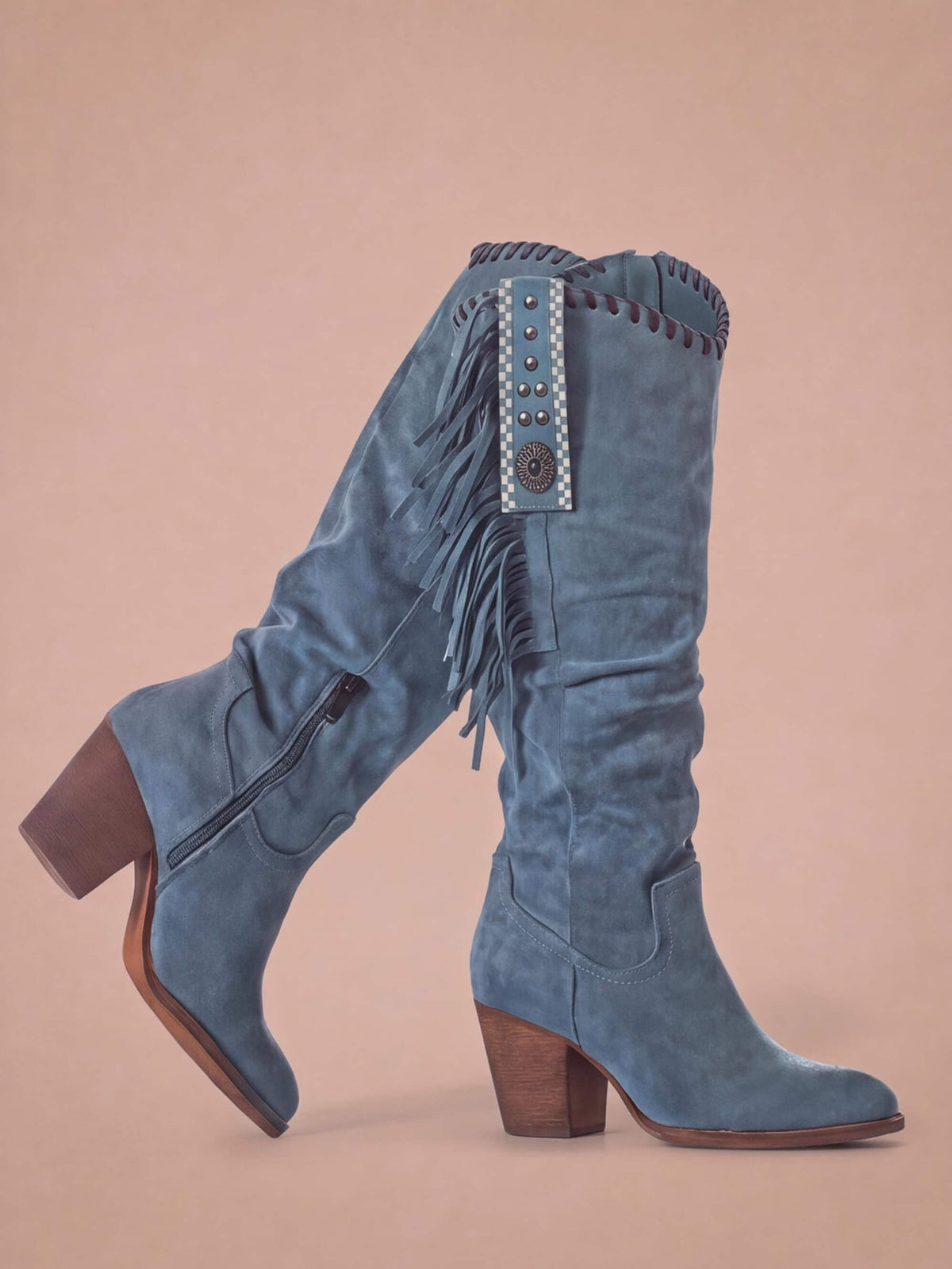 Women’s Fringe Mid-Calf Western Boots
