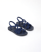 Women’s Flat Sandals- Braided Lace-Up