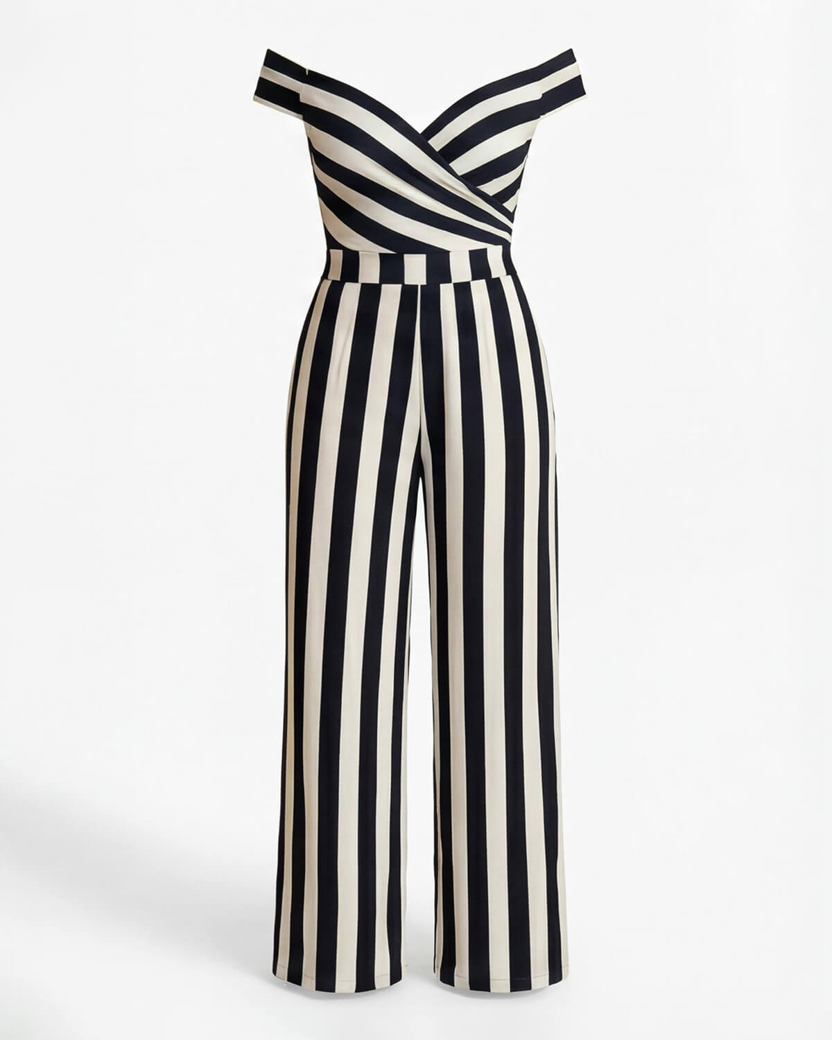 Women’s Jumpsuit – Off-Shoulder Wide-Leg Embroidered Evening Jumpsuit