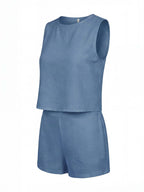 Women’s Set – Sleeveless Top & Shorts Co-Ord Set