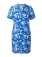 Women’s Abstract Print Pocket Shirt Dress