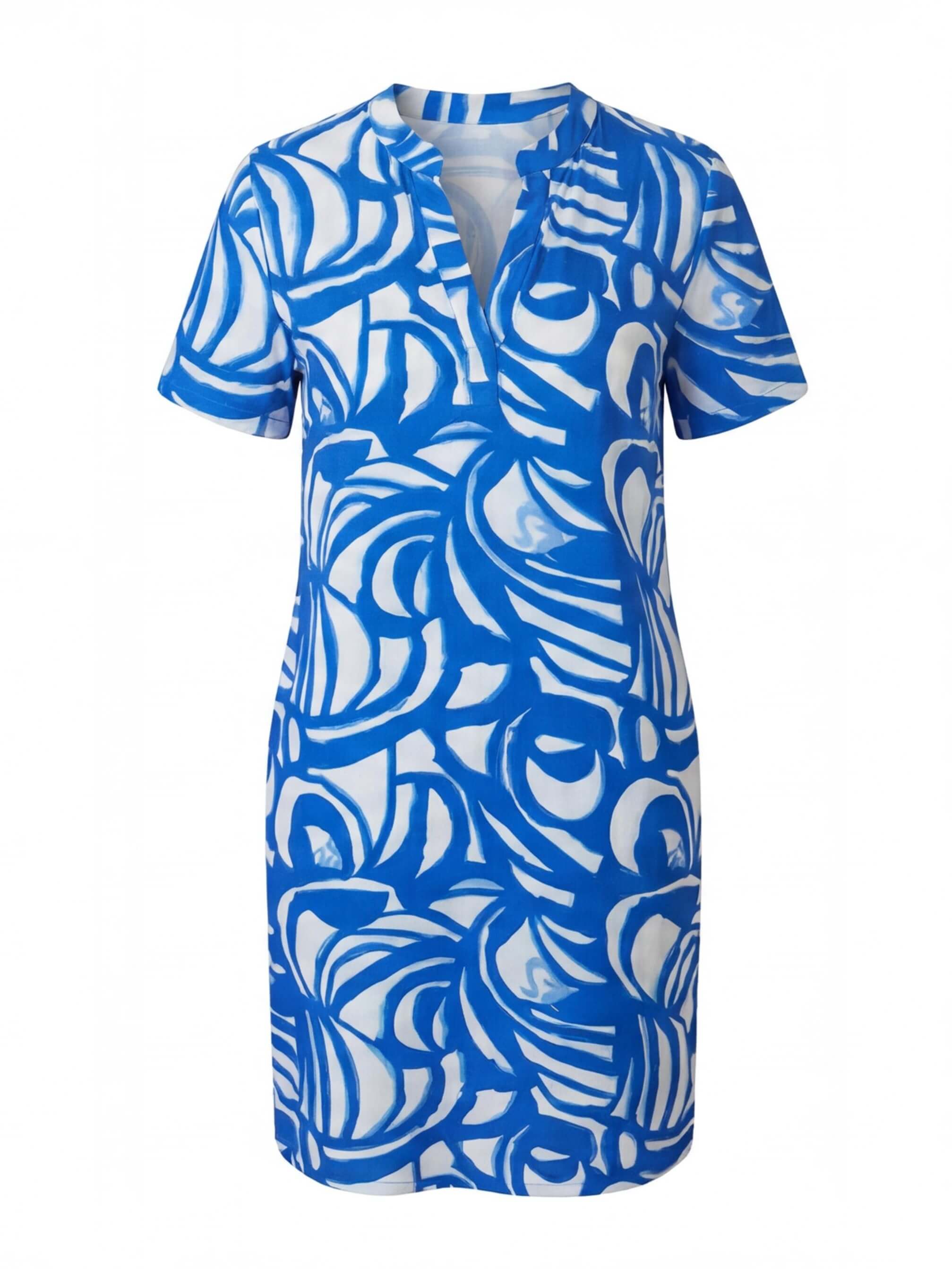 Women’s Abstract Print Pocket Shirt Dress