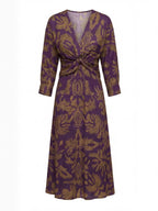 Women’s Dress – Printed Twist-Front Maxi Dress