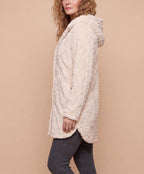 Women’s Textured Faux Fur Button Jacket