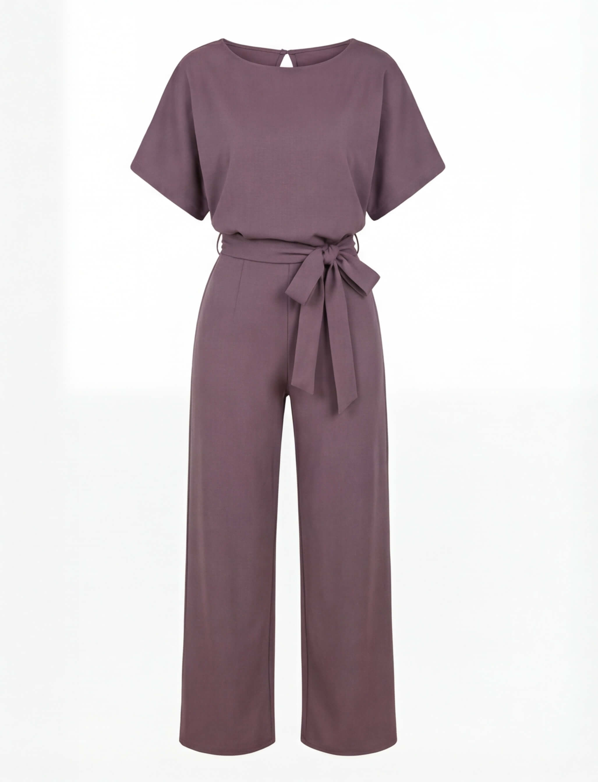 Women’s Jumpsuit – Tie-Waist Wide-Leg Jumpsuit