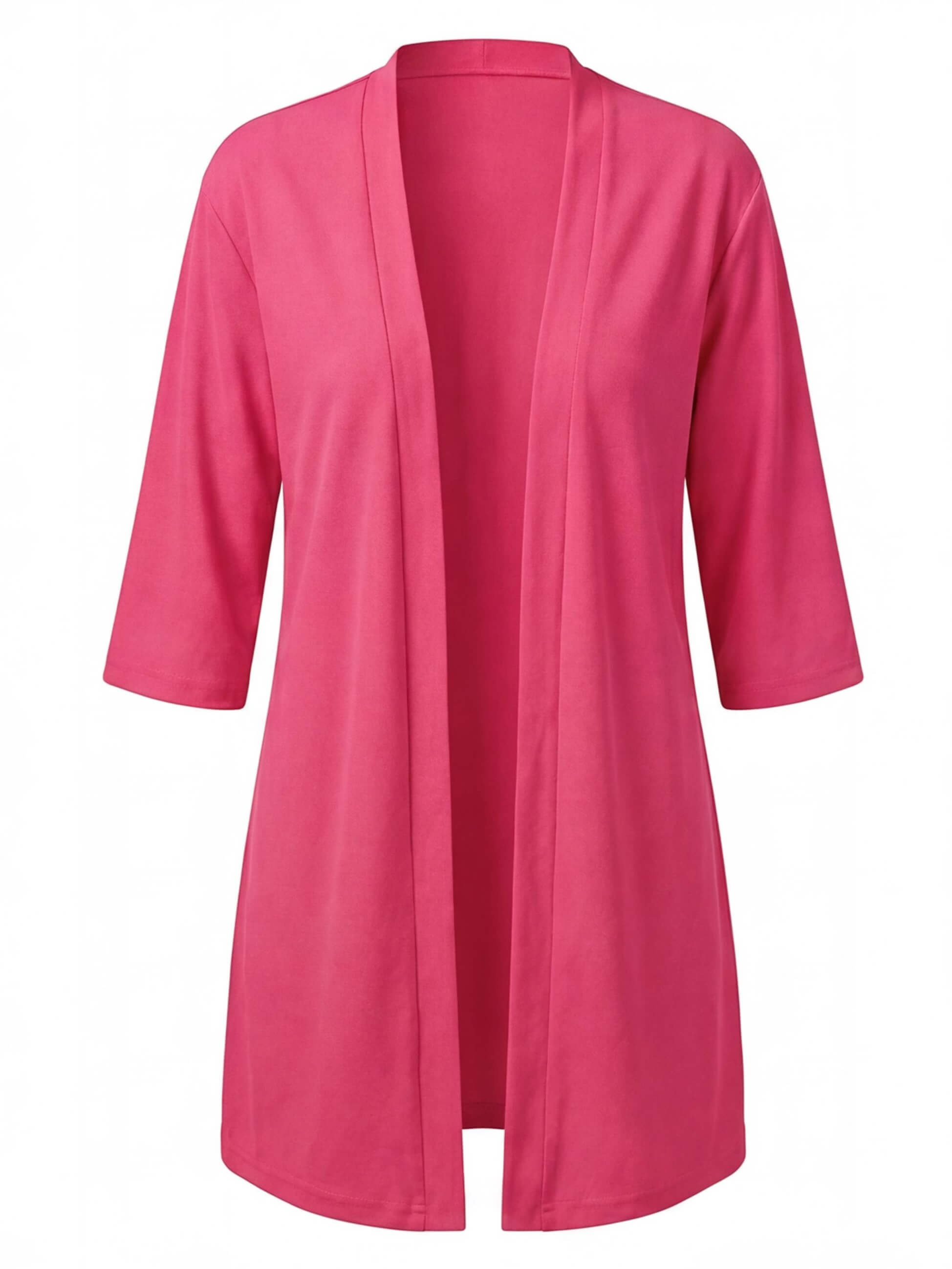 Women’s Stretch Knit Cardigan – Three-Quarter Sleeves & Elegant Everyday Comfort