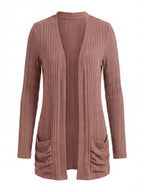 Women’s Ribbed V-Neck Cardigan – Casual Fit & Everyday Comfort