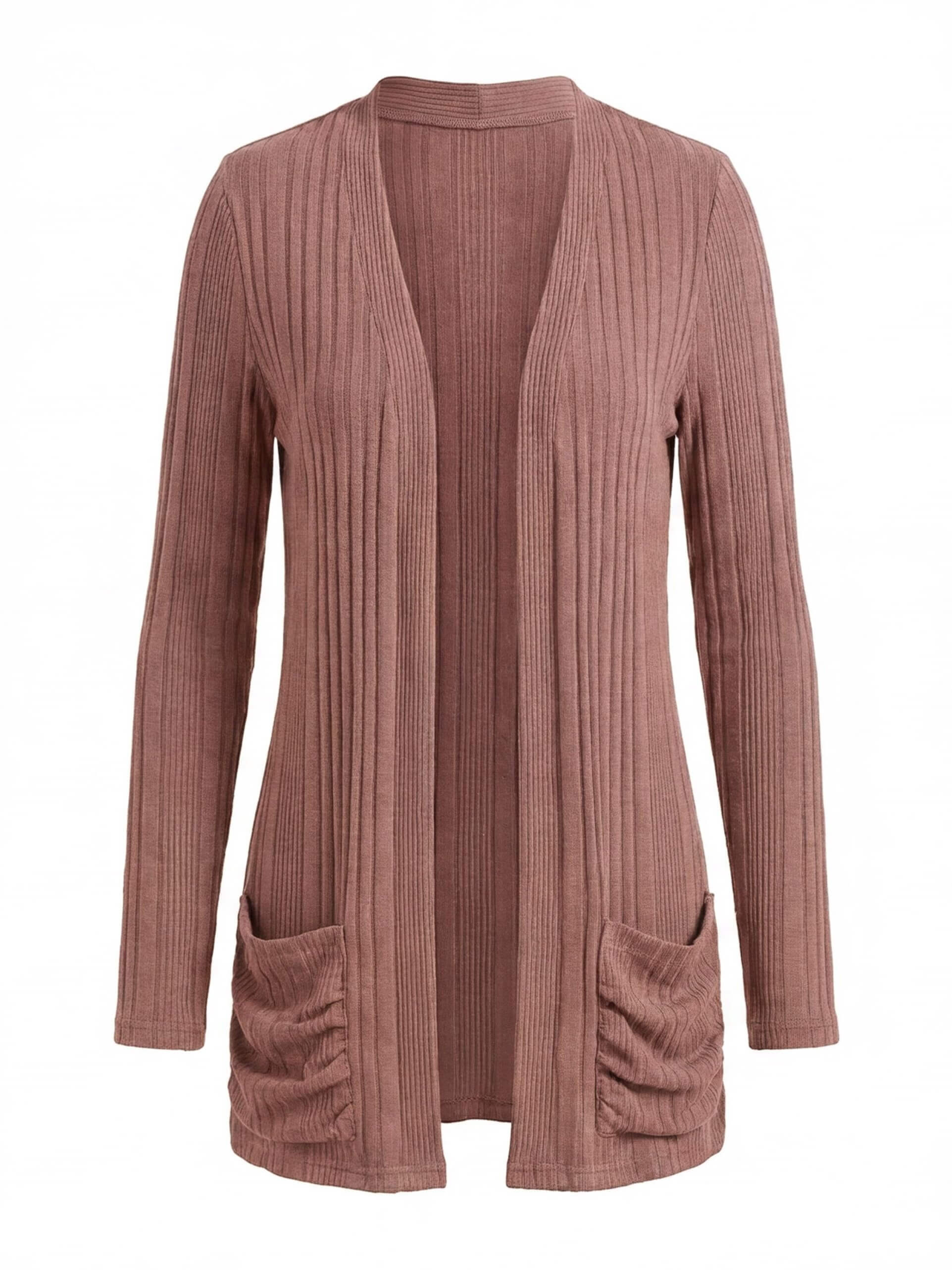 Women’s Ribbed V-Neck Cardigan – Casual Fit & Everyday Comfort