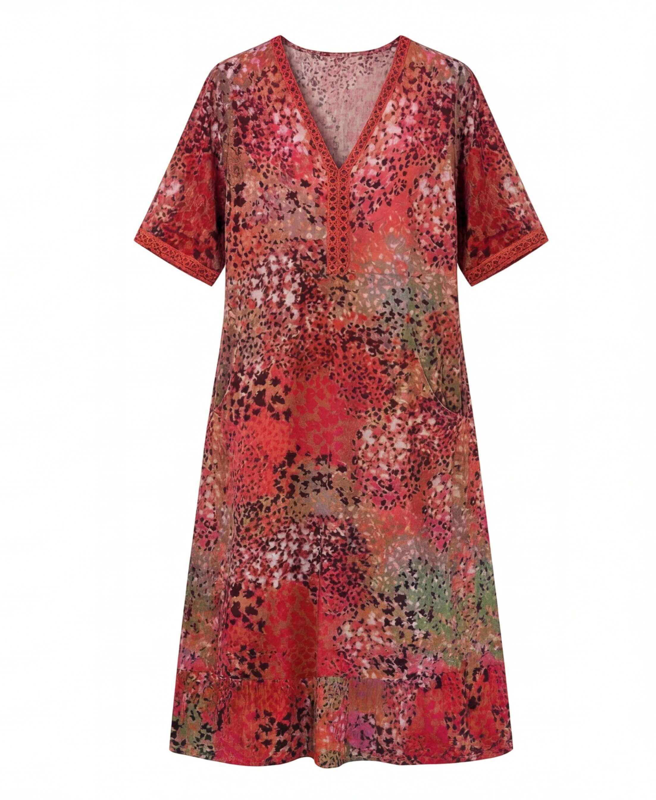 Women’s Dress – Vibrant Printed Midi Dress