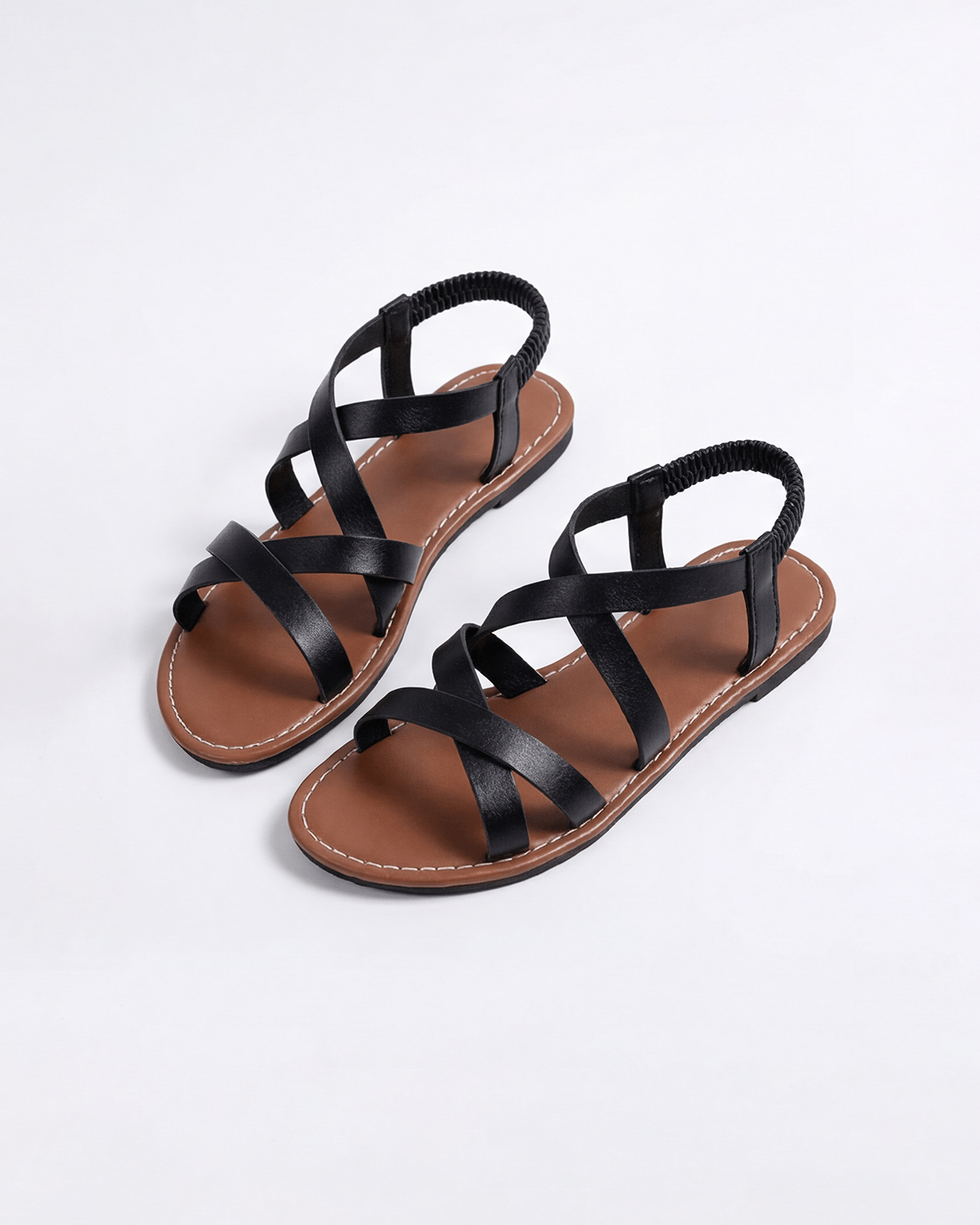 Women’s Flat Sandals-Strappy Caged