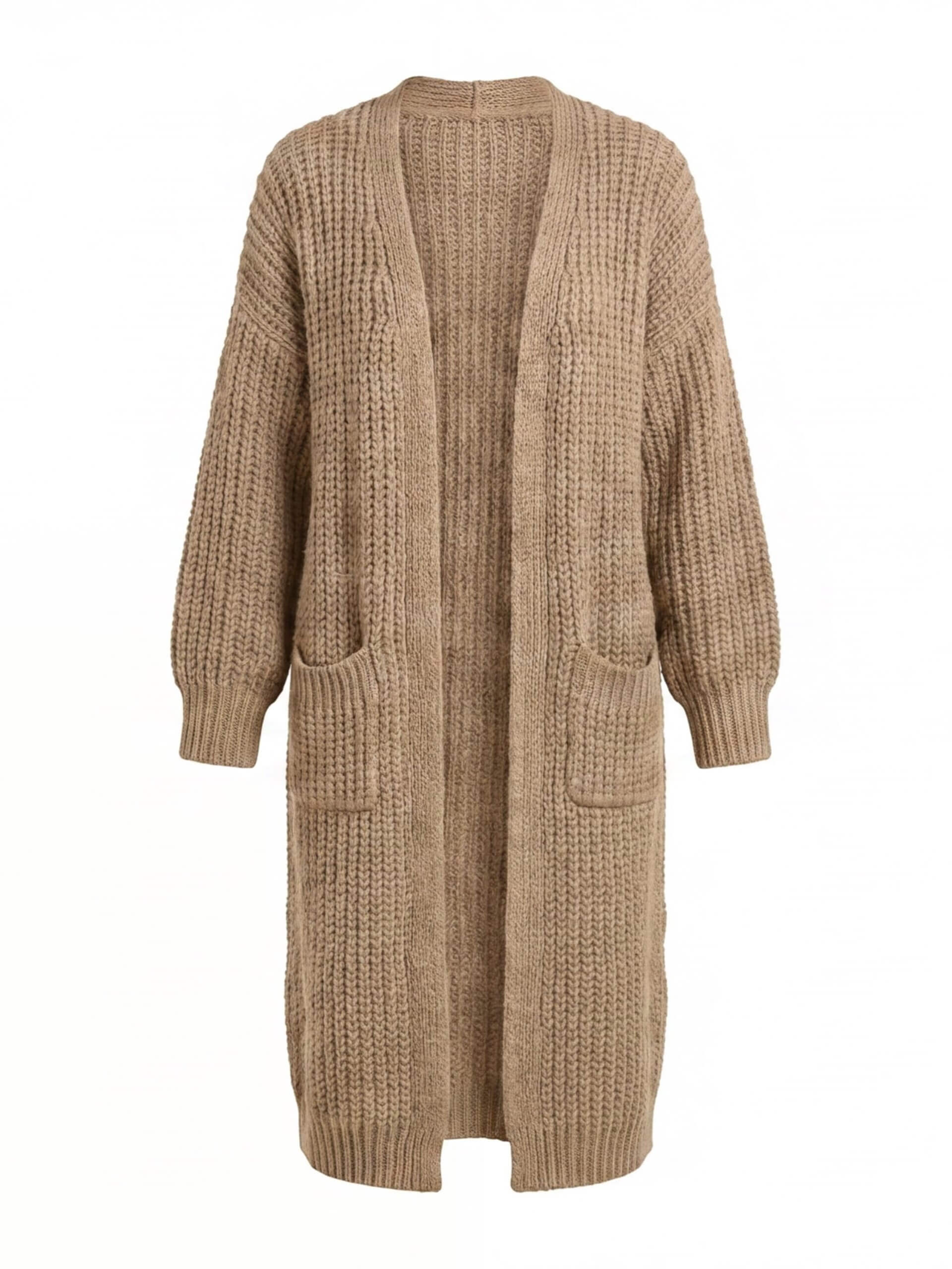 Women’s Long Knit Cardigan – Oversized Ribbed Style & Cozy Elegance