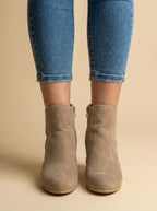 Women’s Round-Toe Ankle Boots –  Side Zip & Chunky Heel Stability