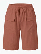 Women’s Drawstring Cargo Bermuda Shorts