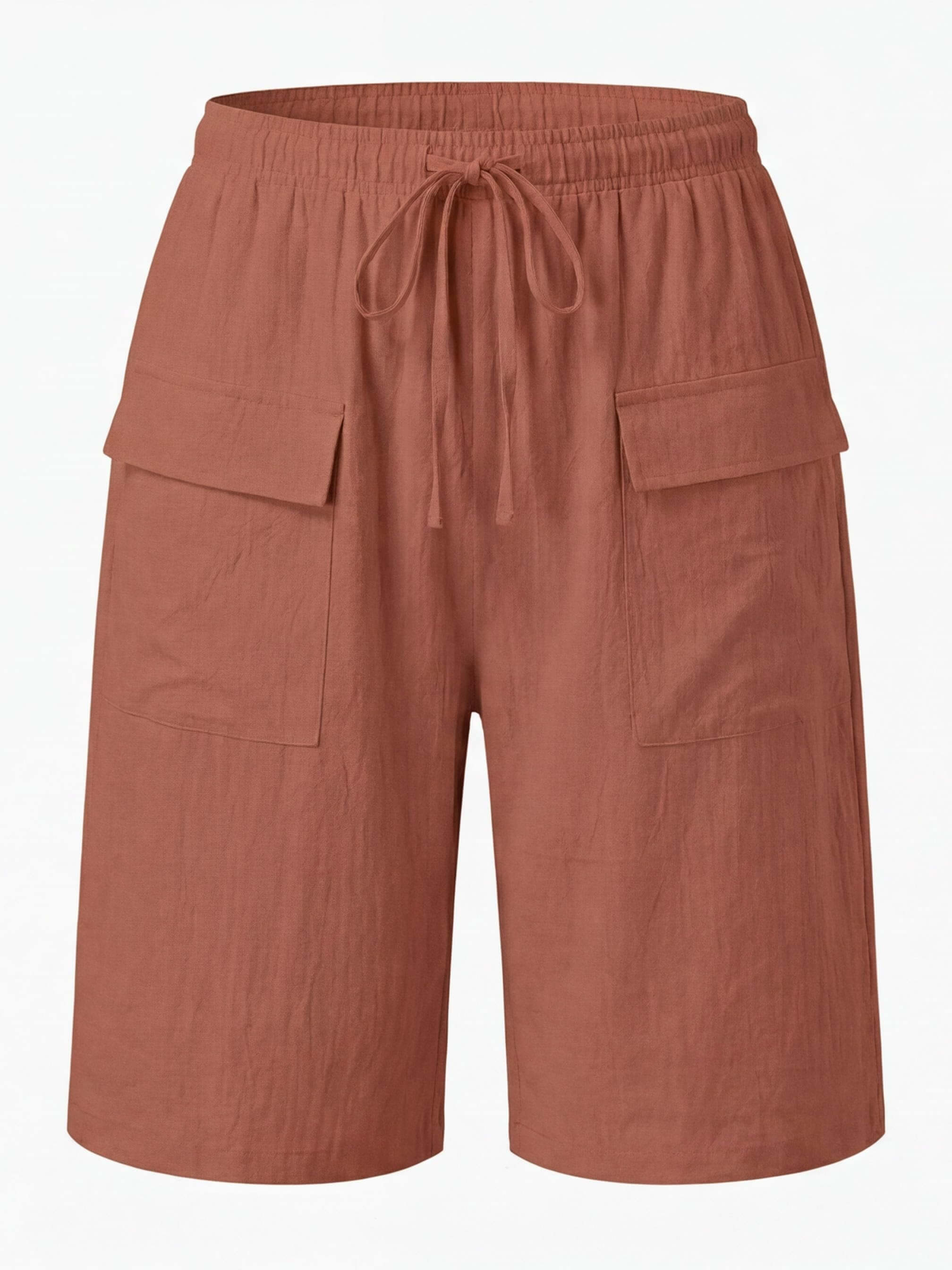 Women’s Drawstring Cargo Bermuda Shorts
