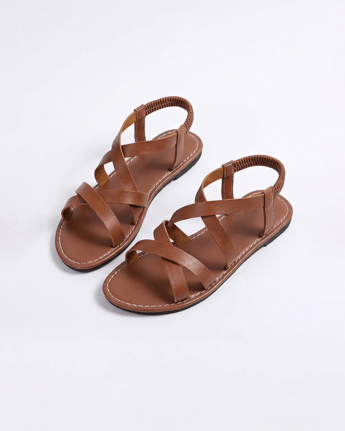 Women’s Flat Sandals-Strappy Caged