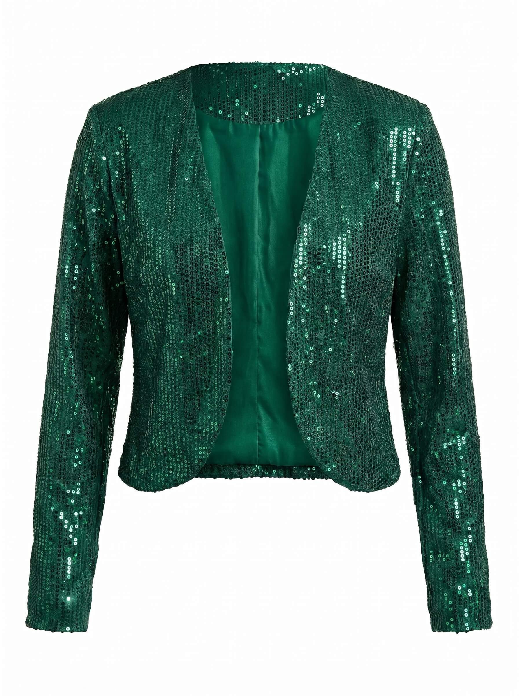Women’s Glitter Sequin Cardigan Jacket – Cropped Fit & Evening Sparkle