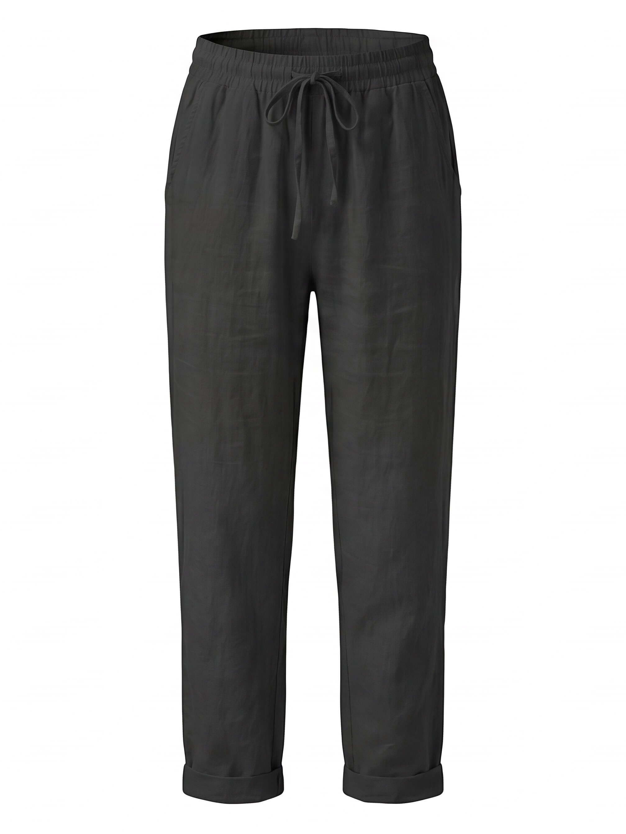 Women’s Drawstring Waist Tapered Trousers