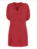 Women’s V-Neck Draped Mini Dress