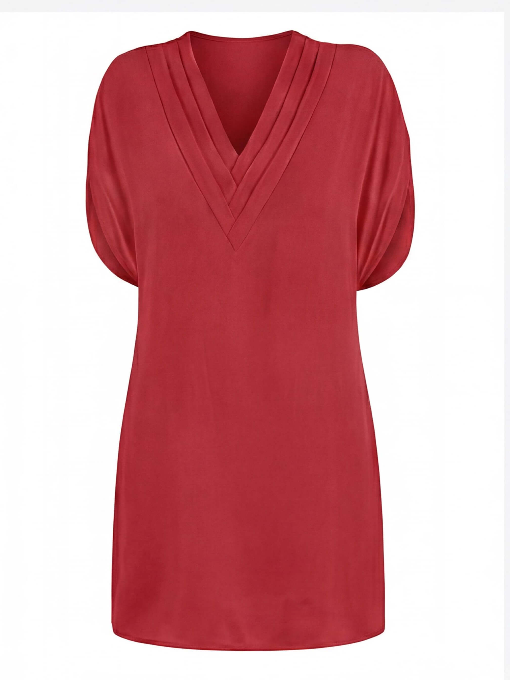 Women’s V-Neck Draped Mini Dress