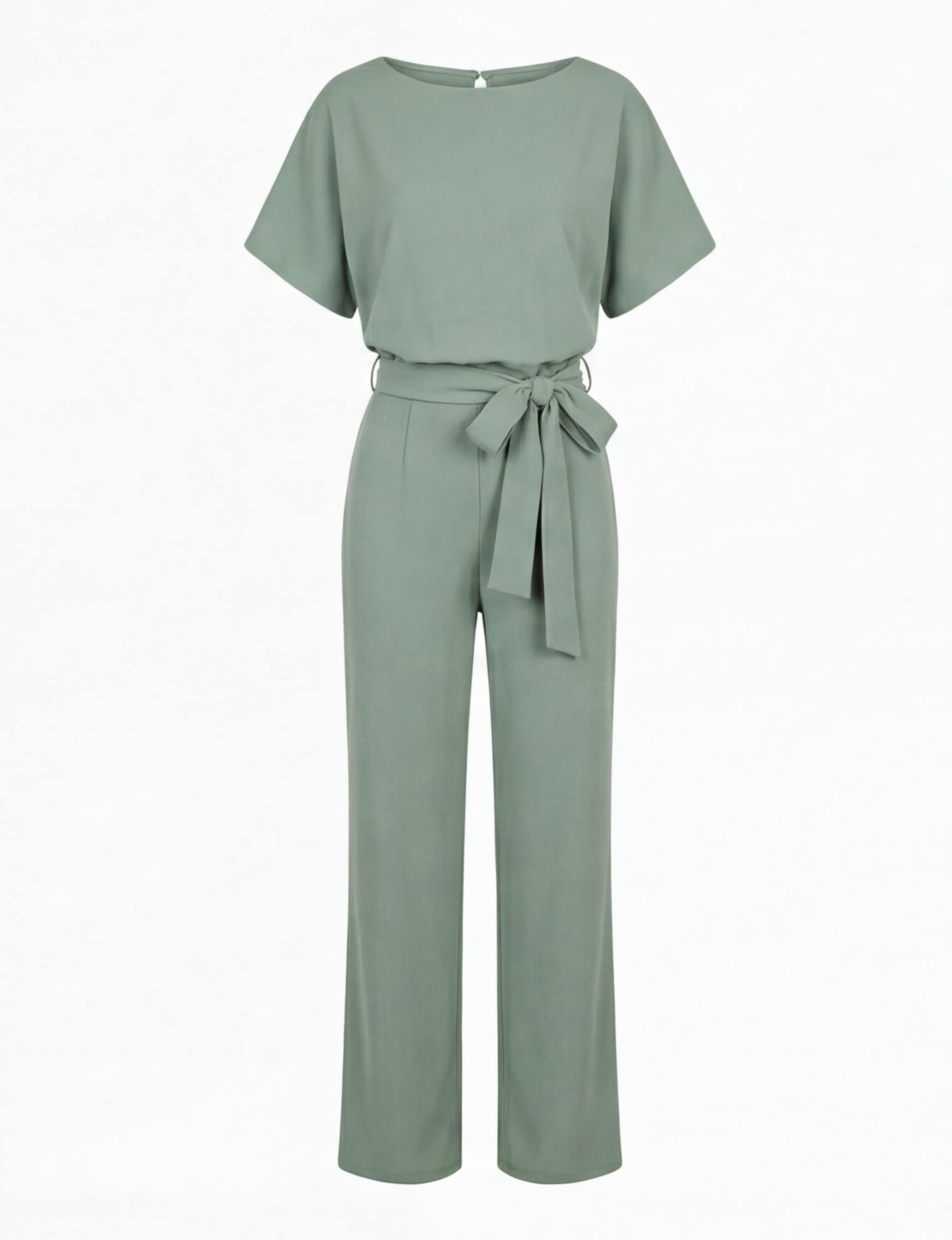 Women’s Jumpsuit – Tie-Waist Wide-Leg Jumpsuit
