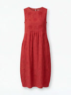 Women’s Dress – Embroidered Sleeveless Midi Dress