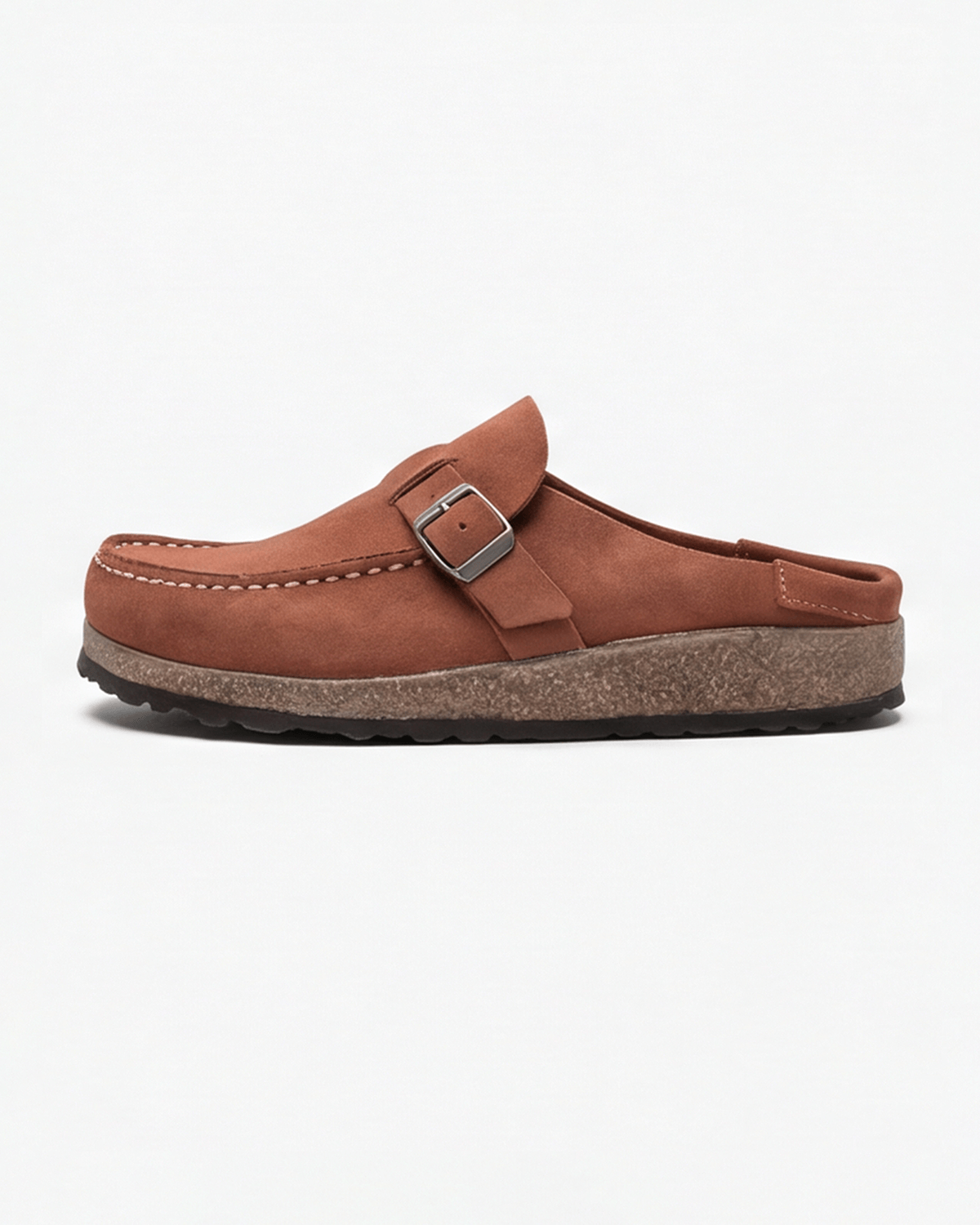 Women’s Flat Mules Loafer-Style with Buckle-Strap