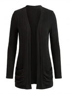 Women’s Ribbed V-Neck Cardigan – Casual Fit & Everyday Comfort