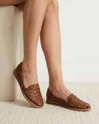 Women’s Slingback Flats- Woven Fisherman
