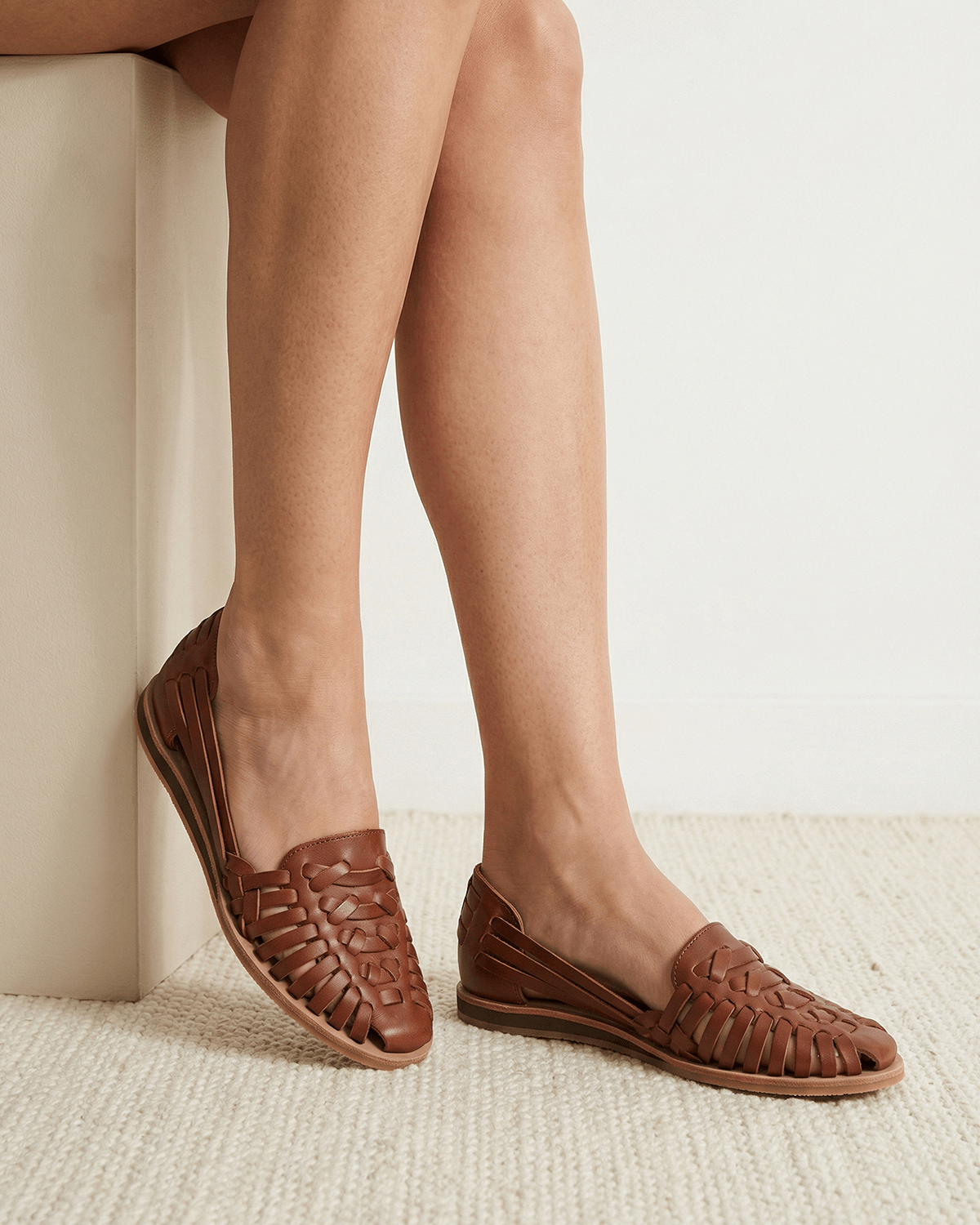 Women’s Slingback Flats- Woven Fisherman