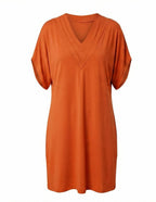 Women’s Elegant V-Neck Tummy-Hiding Dress