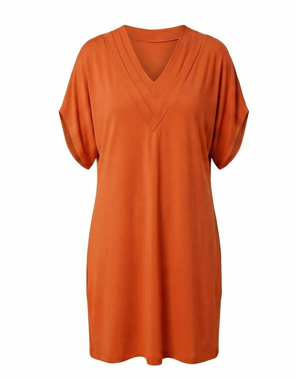 Women’s Elegant V-Neck Tummy-Hiding Dress