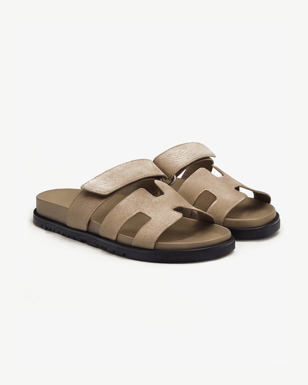 Women’s Wide Strap Padded Cutout Slide Sandals