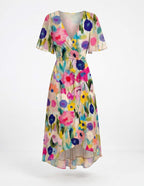 Women’s Floral V-Neck Midi Dress