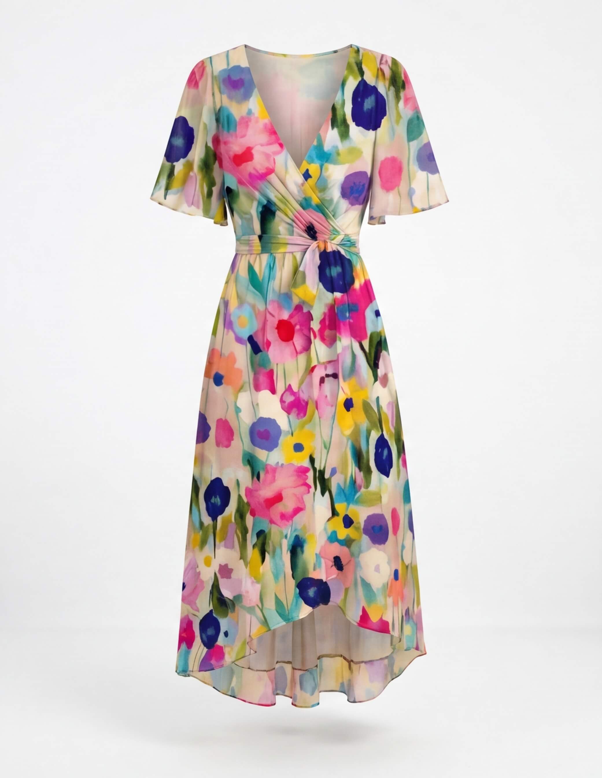 Women’s Floral V-Neck Midi Dress