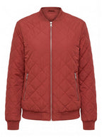 Women’s Quilted Bomber Jacket with Zip Front