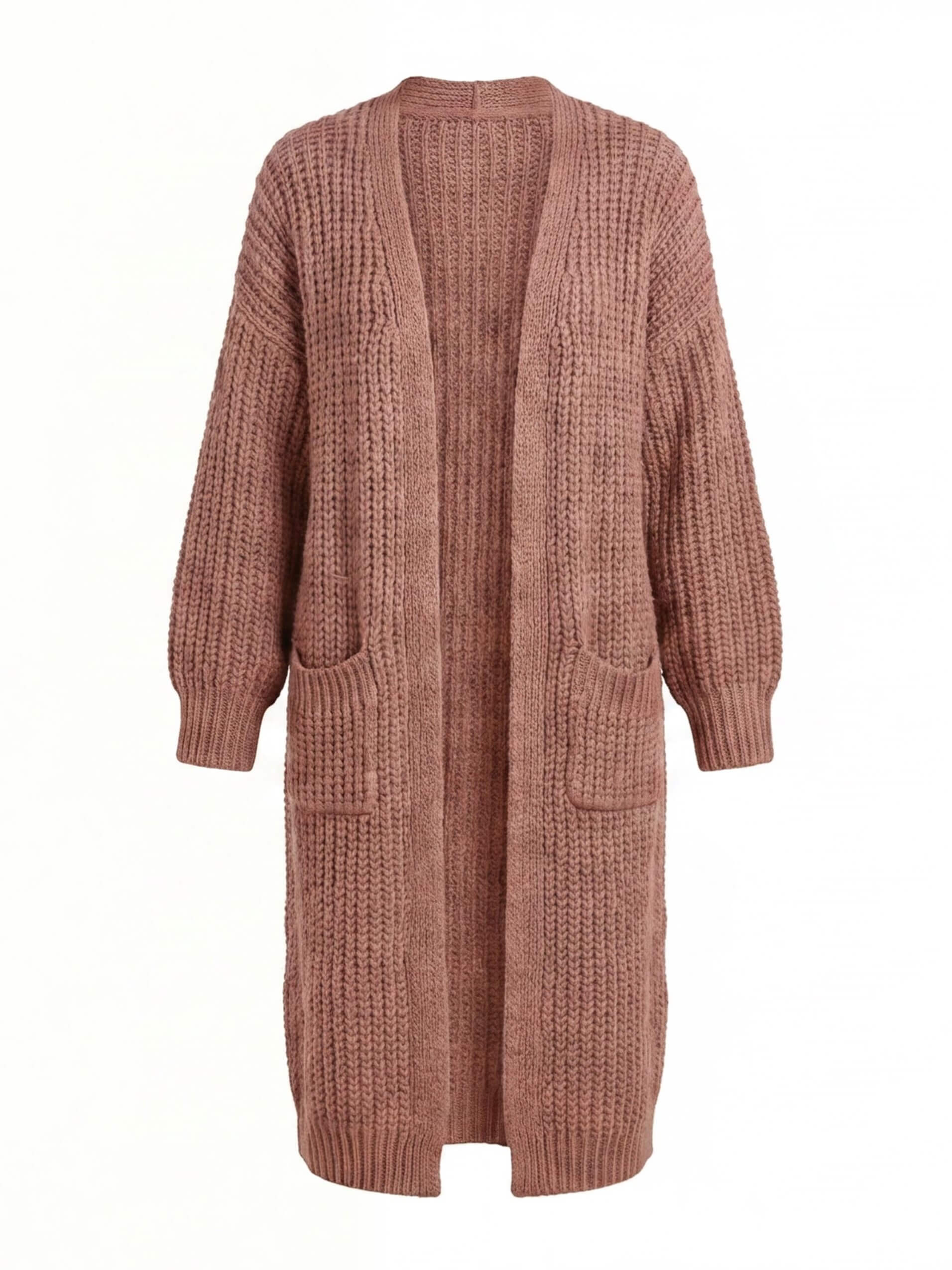 Women’s Long Knit Cardigan – Oversized Ribbed Style & Cozy Elegance
