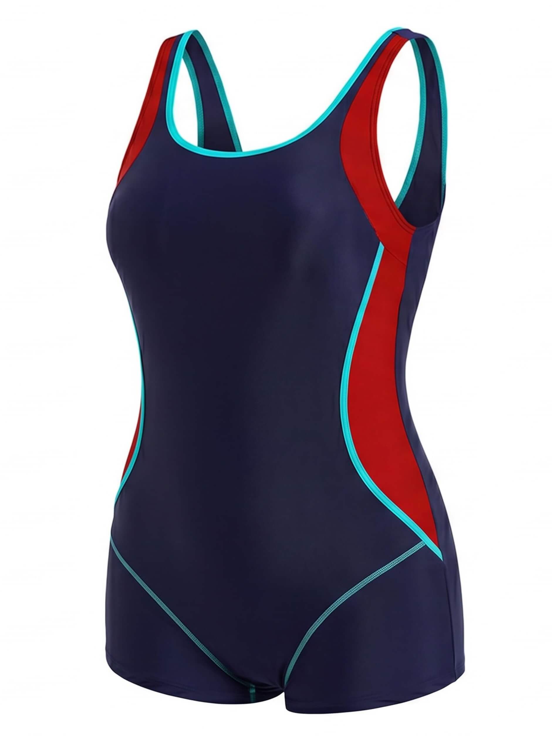 Women’s Plus Size Side-Panel One-Piece Swimsuit