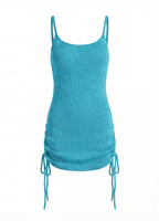Women’s Dress – Knit Spaghetti Strap Mini Dress